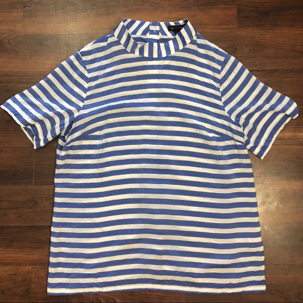 SALE Striped Button-Back top